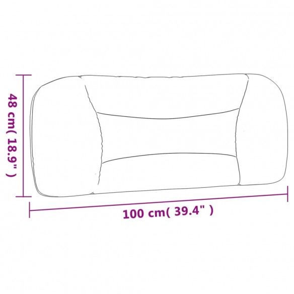 Coussin de tête de lit marron foncé 100 cm tissu