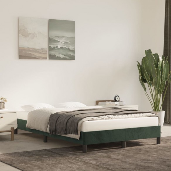 Lit Vert foncé 120x200 cm Velours