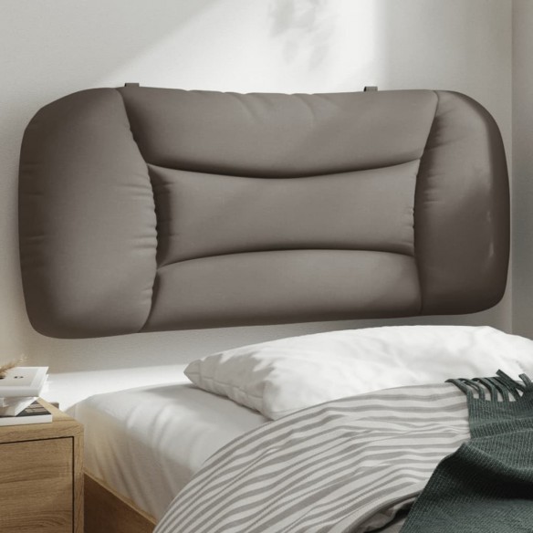 Coussin de tête de lit taupe 80 cm tissu