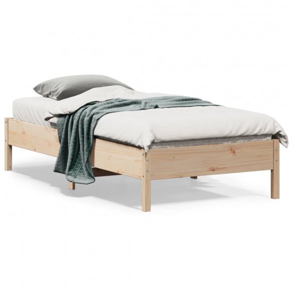 Lit 75x190 cm Bois de pin massif