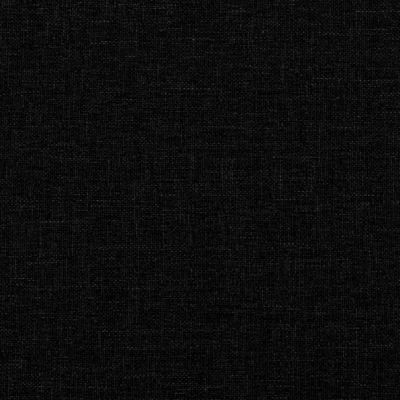 Canapé-lit à 2 places avec repose-pied noir tissu