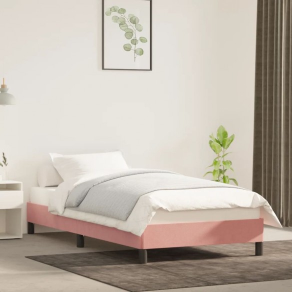 Lit Rose 100x200 cm Velours