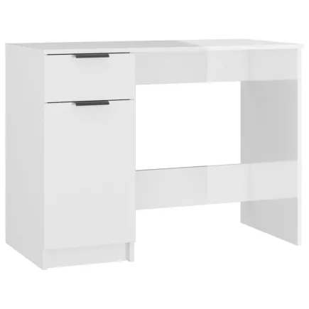 Bureau Blanc brillant 100x50x75 cm  2