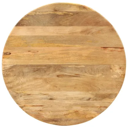 Table à dîner Ø110x78 cm Bois de manguier massif et acier 2