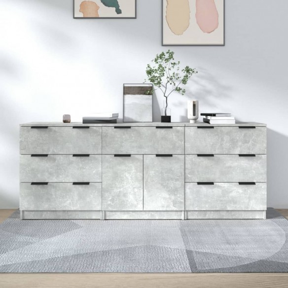 Buffets 3 pcs Gris béton 