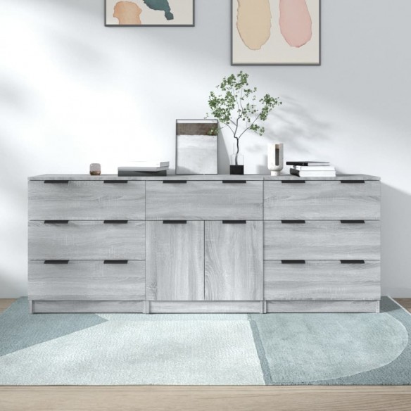 Buffets 3 pcs Sonoma gris 