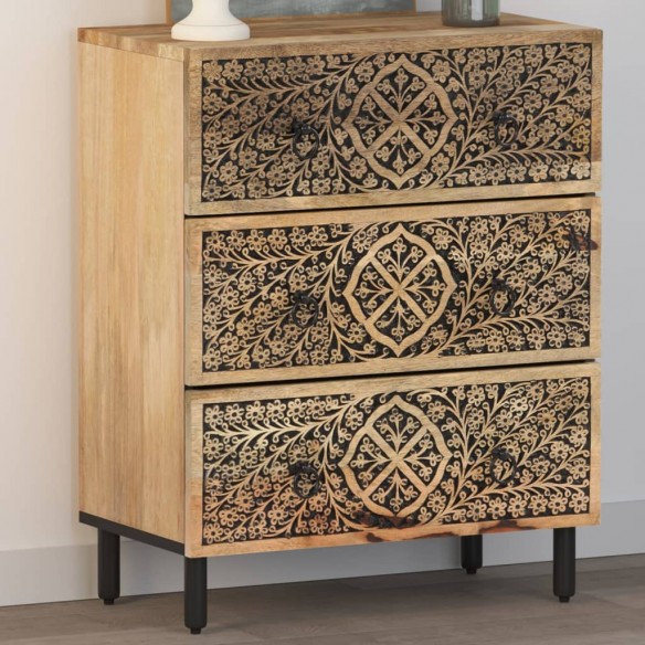 Armoire latérale 60x33x75 cm bois massif de manguier
