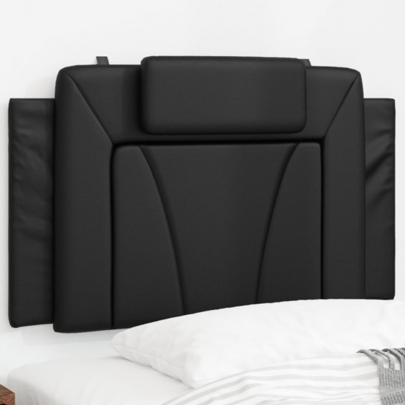 Coussin de tête de lit noir 90 cm similicuir