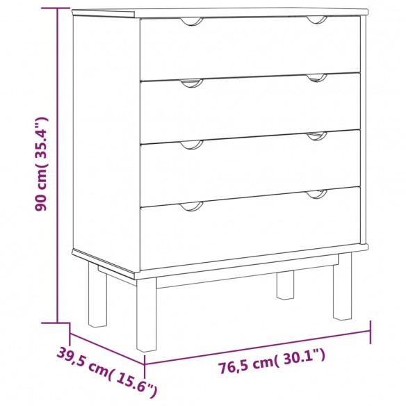 Armoire à tiroirs 76,5x39,5x90 cm Bois de pin massif Armoire à tiroirs 76,5x39,5x90 cm Bois de pin massif