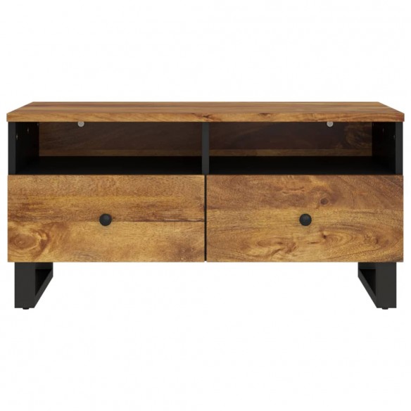 Table basse 80x54x40 cm Bois de manguier solide et d'ingénierie Table basse 80x54x40 cm Bois de manguier solide et d'ingénierie