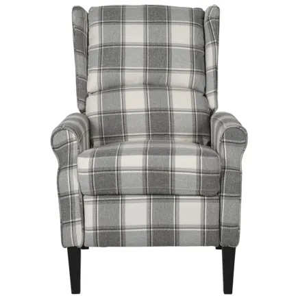 Fauteuil de massage inclinable gris blanc tissu 2