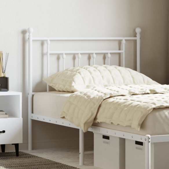 Tête de lit métal blanc 90 cm