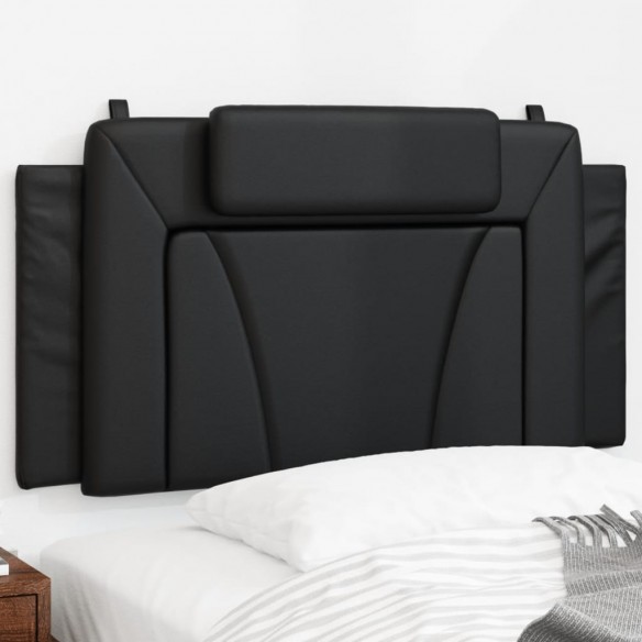 Coussin de tête de lit noir 100 cm similicuir