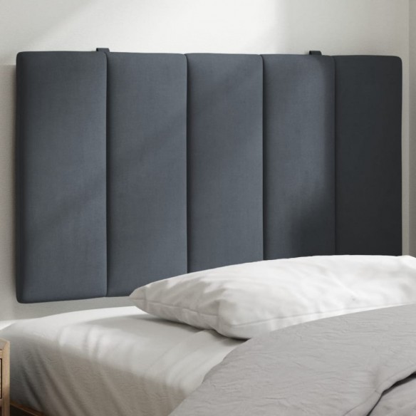Coussin de tête de lit gris foncé 80 cm velours