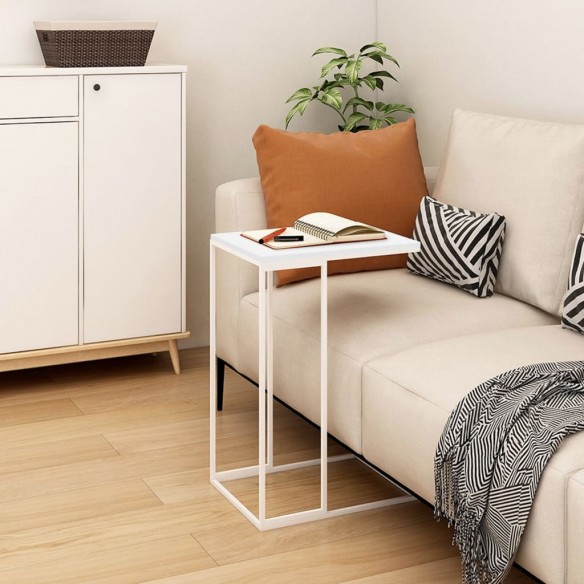 Table d'appoint Blanc 40x30x59 cm 