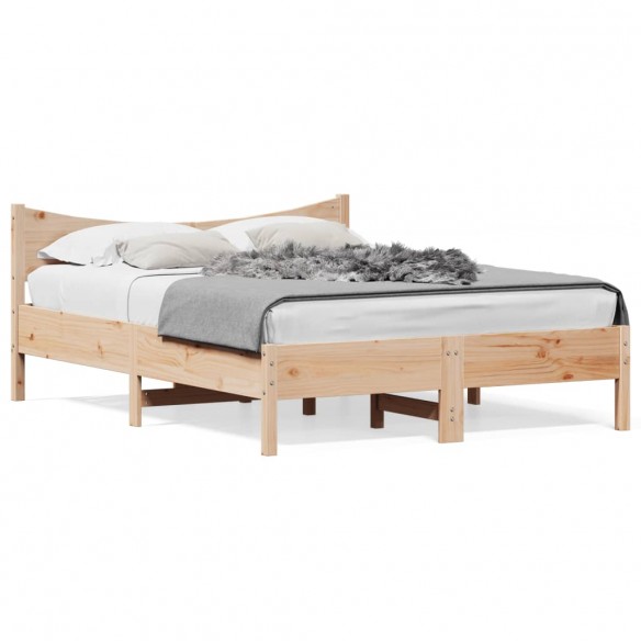 Lit 135x190 cm Bois de pin massif