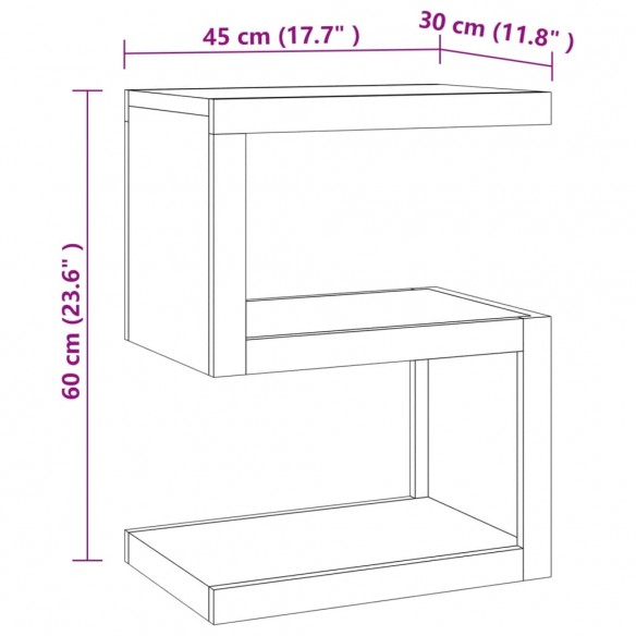Table d'appoint 45x30x60 cm Bois massif de teck Table d'appoint 45x30x60 cm Bois massif de teck