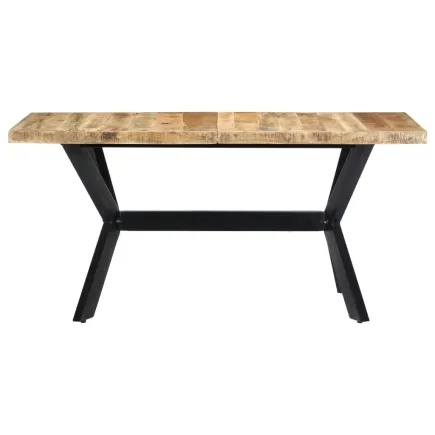Table de salle à manger 140x70x75 cm Bois manguier massif brut 2