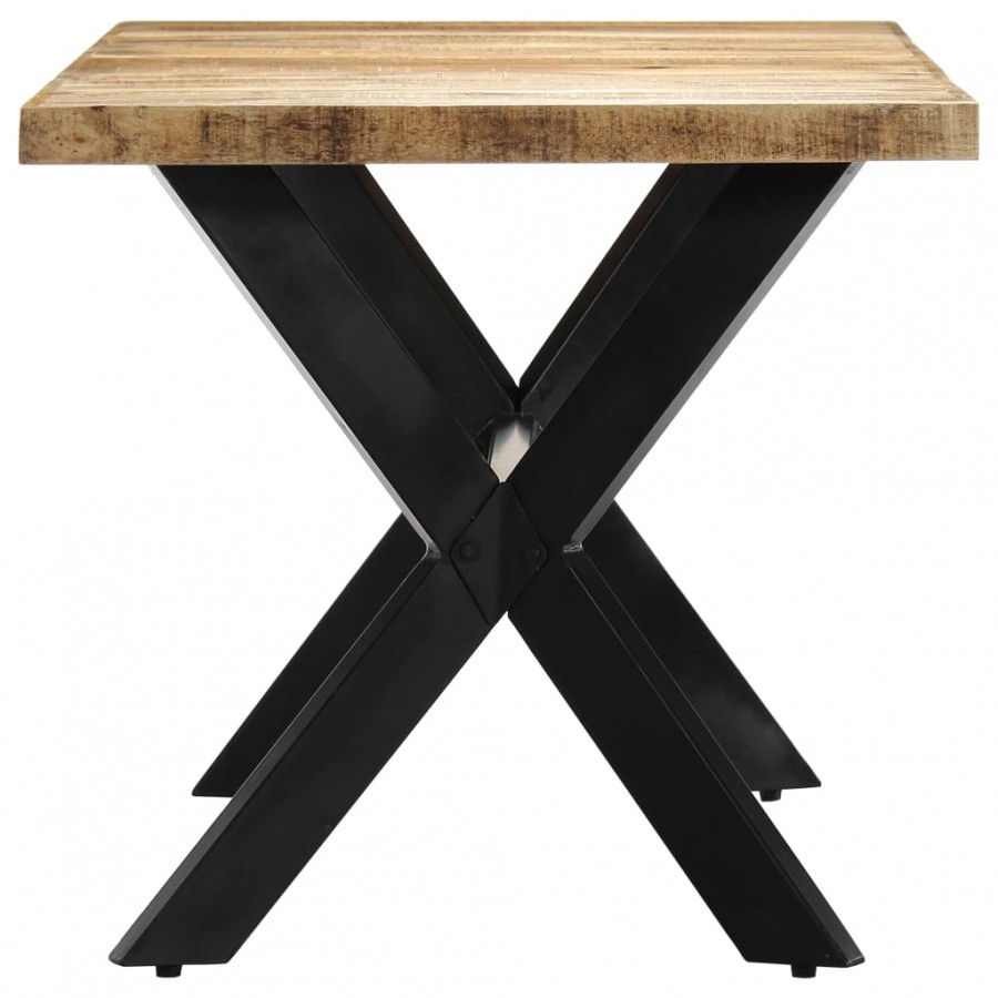 Table de salle à manger 140x70x75 cm Bois manguier massif brut