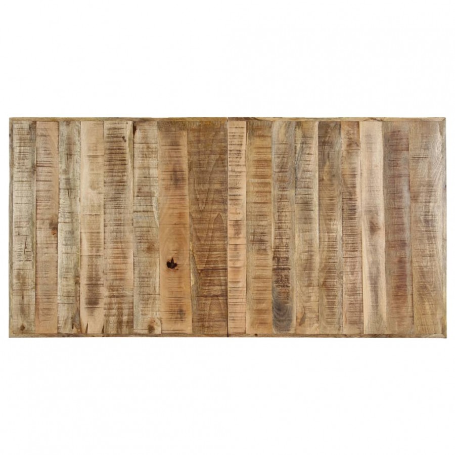 Table de salle à manger 140x70x75 cm Bois manguier massif brut