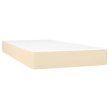 Matelas de lit à ressorts ensachés crème 120x190x20 cm Tissu 2