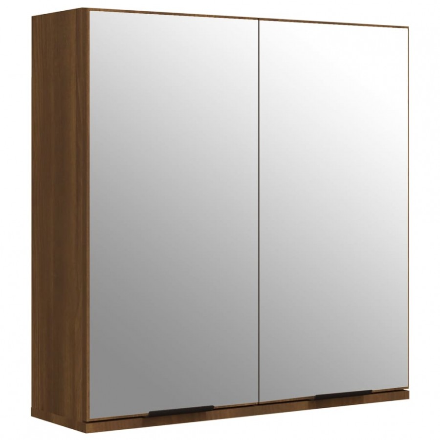 Armoire à miroir de salle de bain Chêne marron 64x20x67 cm