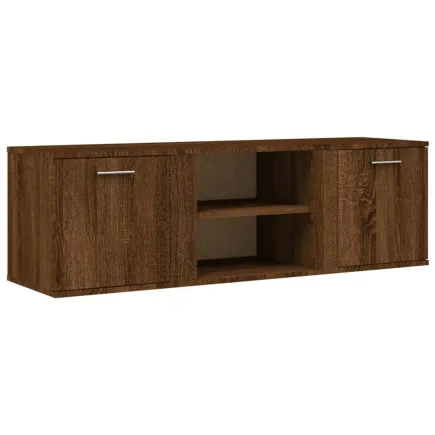 Meuble TV chêne marron 120x34x37 cm bois d'ingénierie 2