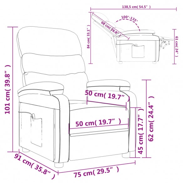 Fauteuil de massage Gris foncé Tissu Fauteuil de massage Gris foncé Tissu