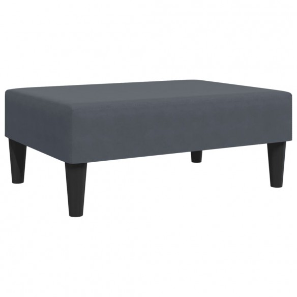 Repose-pied gris foncé 77x55x31 cm velours Repose-pied gris foncé 77x55x31 cm velours