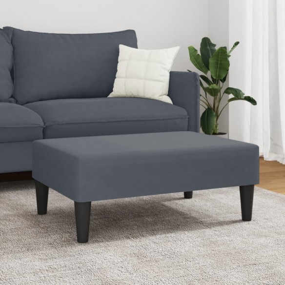 Repose-pied gris foncé 77x55x31 cm velours Repose-pied gris foncé 77x55x31 cm velours