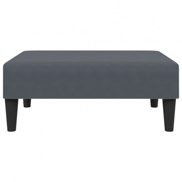 Repose-pied gris foncé 77x55x31 cm velours Repose-pied gris foncé 77x55x31 cm velours