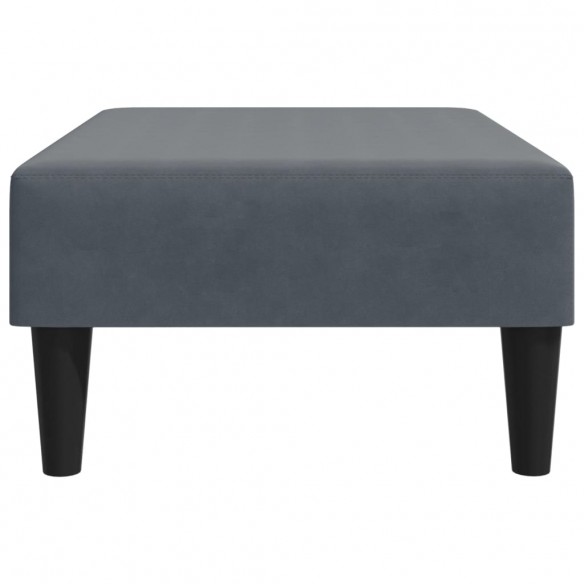 Repose-pied gris foncé 77x55x31 cm velours Repose-pied gris foncé 77x55x31 cm velours