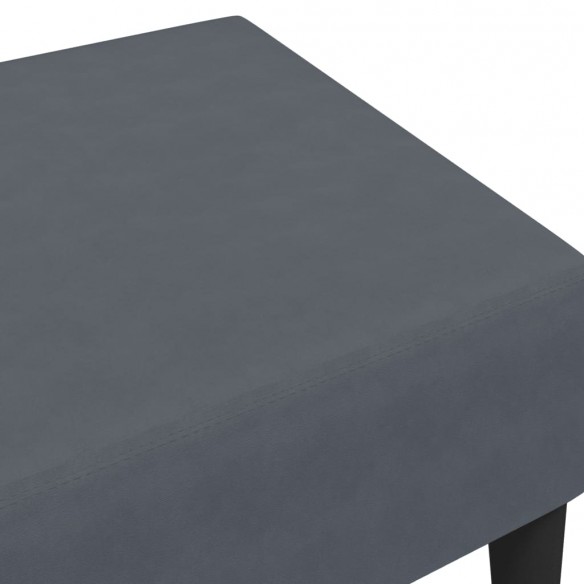 Repose-pied gris foncé 77x55x31 cm velours Repose-pied gris foncé 77x55x31 cm velours