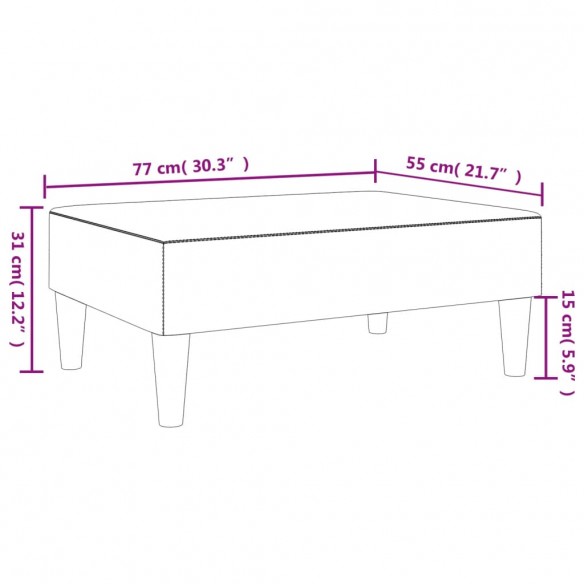 Repose-pied gris foncé 77x55x31 cm velours Repose-pied gris foncé 77x55x31 cm velours