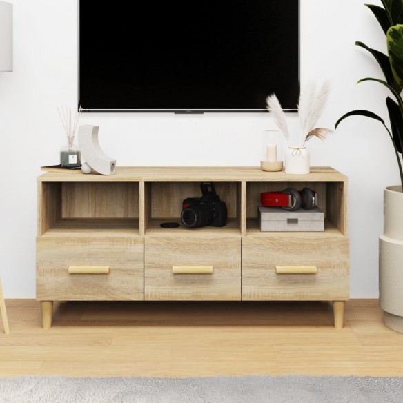 Meuble TV Chêne sonoma 102x36x50 cm 