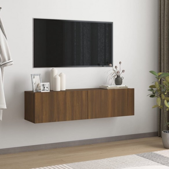 Armoire murale TV Chêne marron 120x30x30 cm 