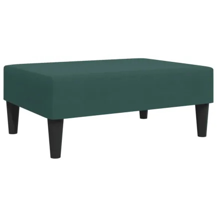 Repose-pied vert foncé 77x55x31 cm velours 2