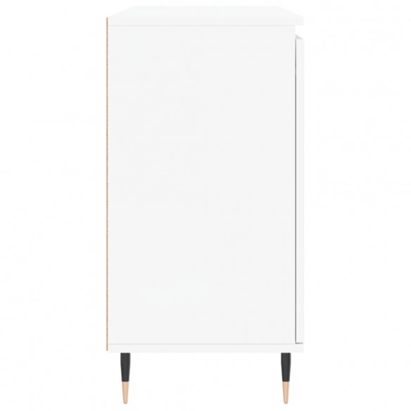 Buffet blanc brillant 104x35x70 cm bois d'ingénierie