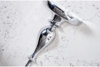 Support mural style baroque 60 cm en aluminium argenté