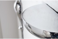 Support mural style baroque 60 cm en aluminium argenté