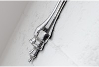 Support mural style baroque 60 cm en aluminium argenté