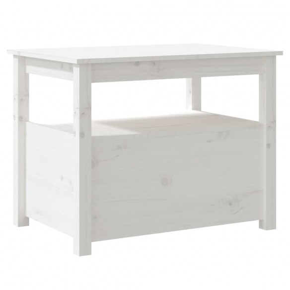 Table basse Blanc 71x49x55 cm Bois massif de pin Table basse Blanc 71x49x55 cm Bois massif de pin