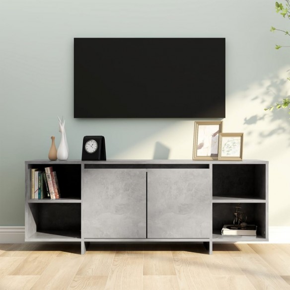 Meuble TV Gris béton 130x35x50 cm 
