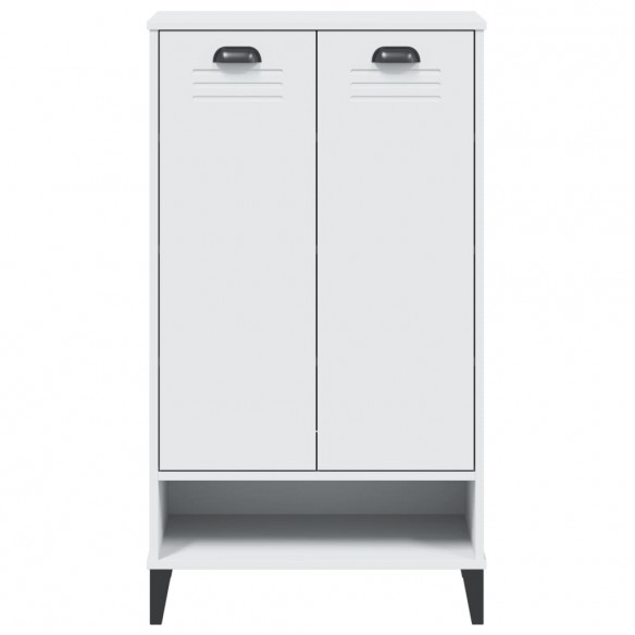 Armoire à chaussures VIKEN blanc bois de pin solide