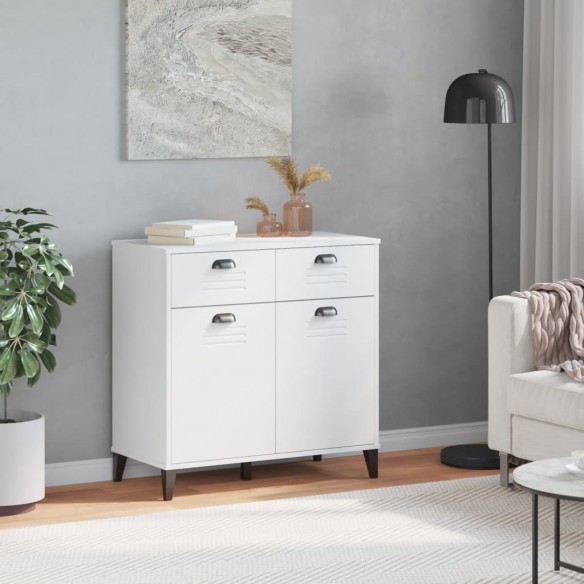 Buffet VIKEN blanc 80x40x80 cm bois massif de pin Buffet VIKEN blanc 80x40x80 cm bois massif de pin