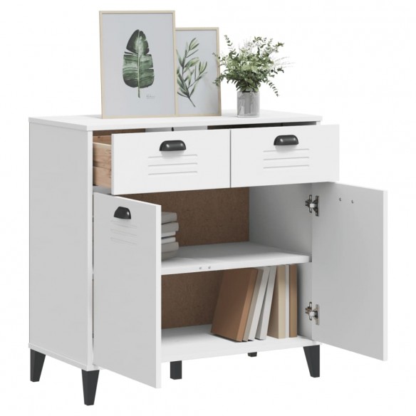 Buffet VIKEN blanc 80x40x80 cm bois massif de pin Buffet VIKEN blanc 80x40x80 cm bois massif de pin