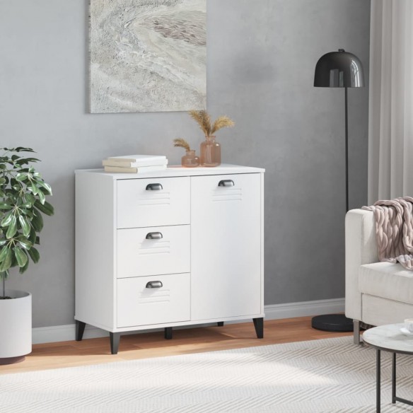 Buffet VIKEN blanc 80x40x80 cm bois massif de pin Buffet VIKEN blanc 80x40x80 cm bois massif de pin
