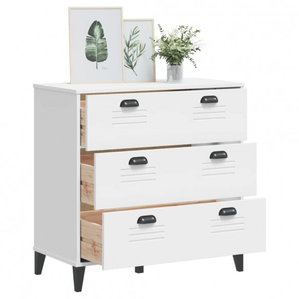 Commode VIKEN blanc bois de pin solide Commode VIKEN blanc bois de pin solide