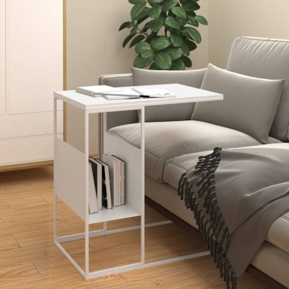 Table d'appoint Blanc 55x36x59,5 cm 
