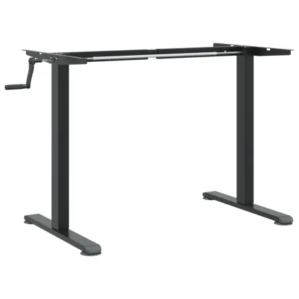 Cadre de bureau debout noir (94-135)x60x(70-114) cm acier 2